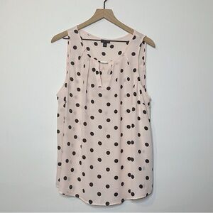 Torrid Pink Black Polka Dot Sleeveless Blouse Top - Size 0 (Large)